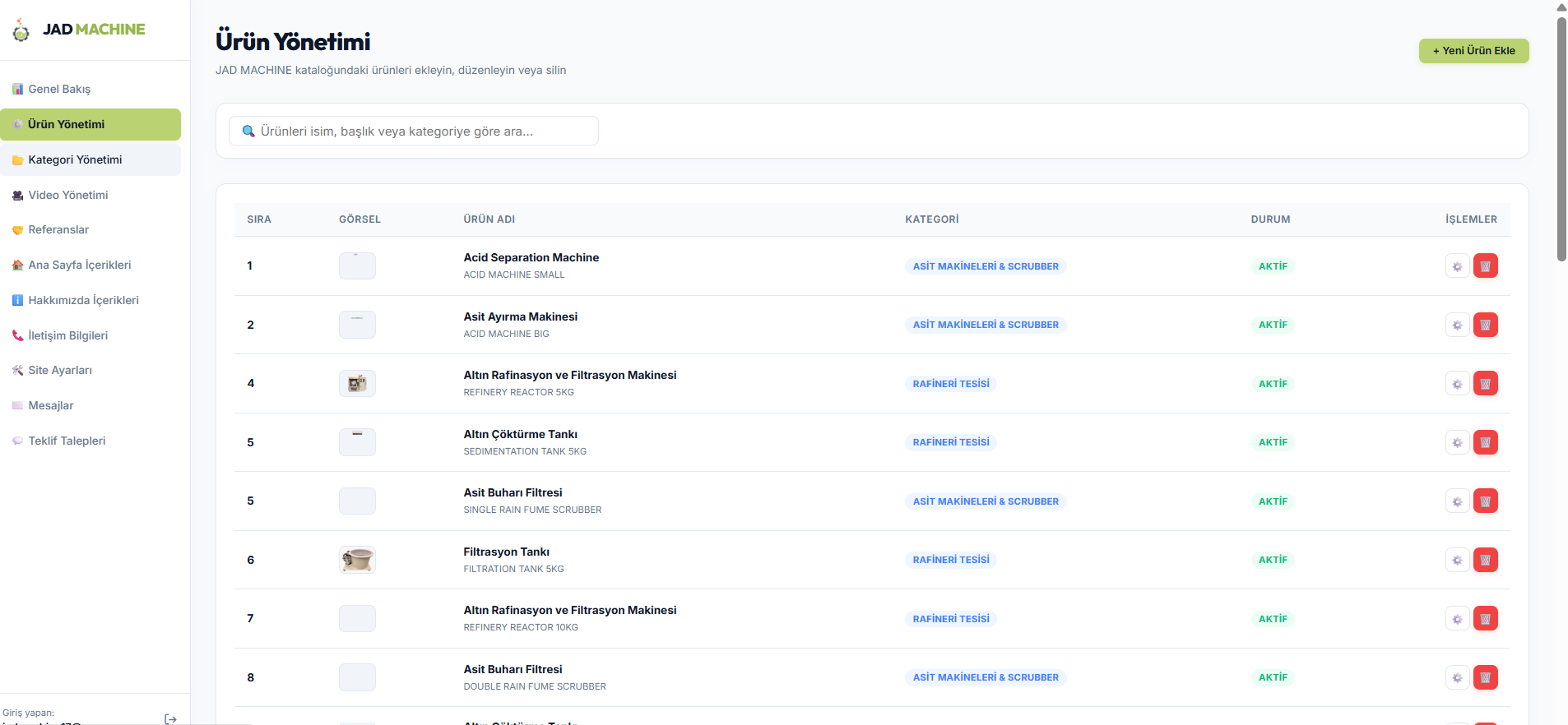 JAD Machine Dashboard image 1