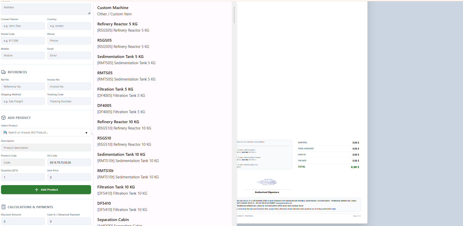 Proforma Invoices System image 2